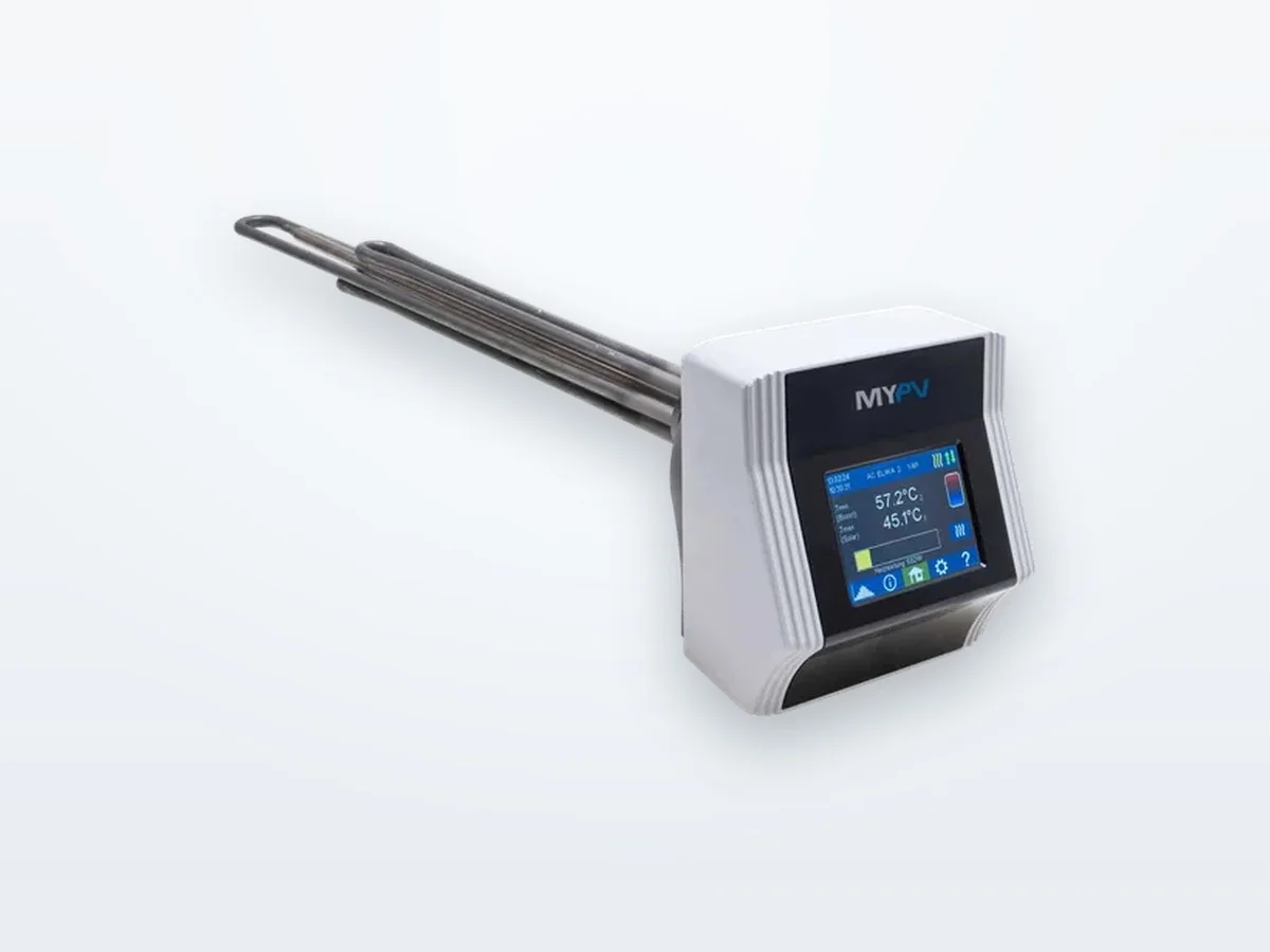PV-Heizstab mit Display für den Warmwasserspeicher